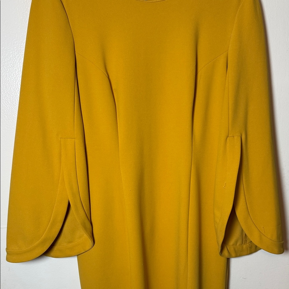 Calvin Klein Mustard Long Sleeve Dress